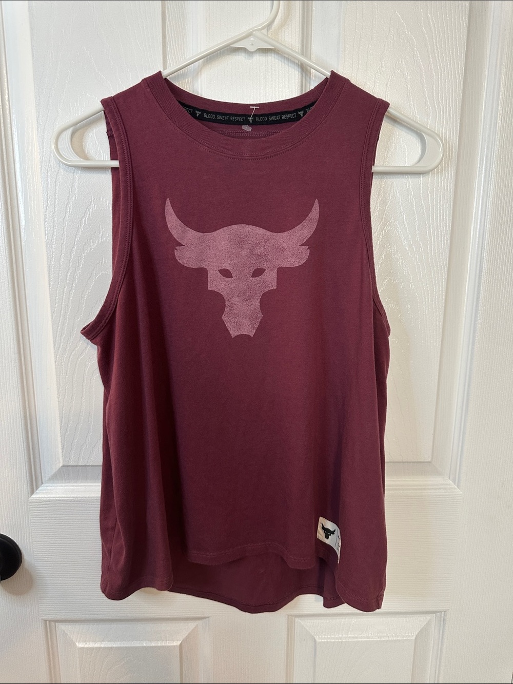 Under Armour Maroon Muscle Tank with Bull Logo